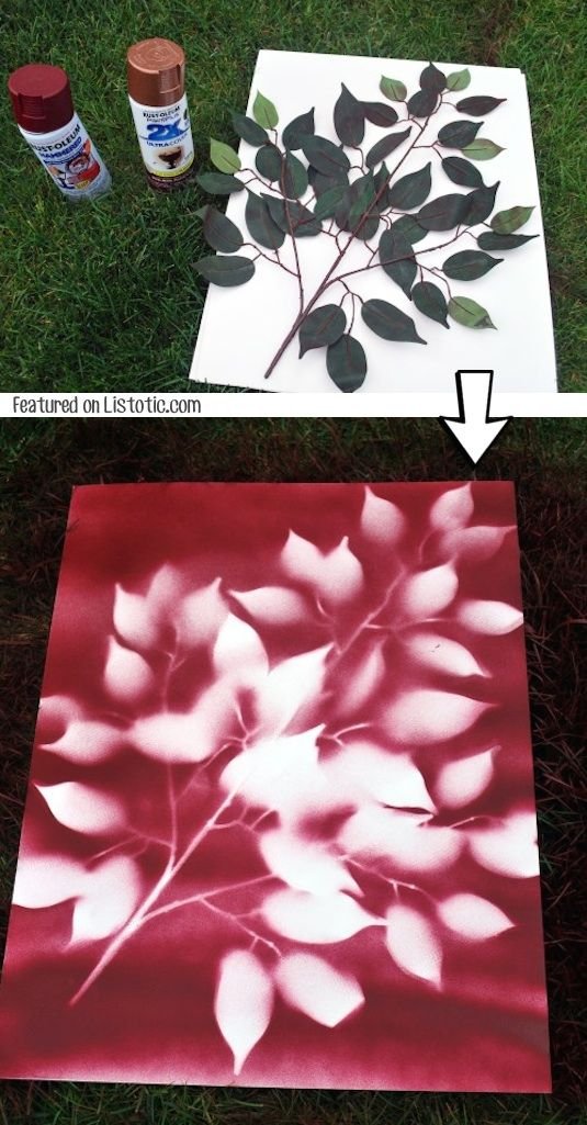 #11. Use spray paint to make easy wall art! -- 29 Cool Spray Paint Ideas That Will Save You A Ton Of Money: 